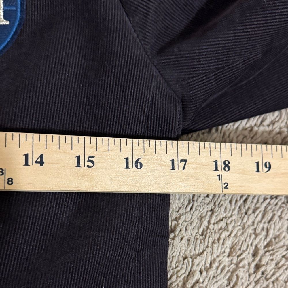 Tommy Hilfiger Women's Dark Brown Logo Crest Corduroy Blazer size 2 Academia - Picture 10 of 13